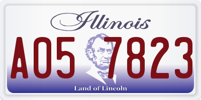 IL license plate A057823