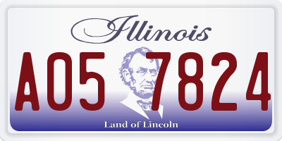 IL license plate A057824