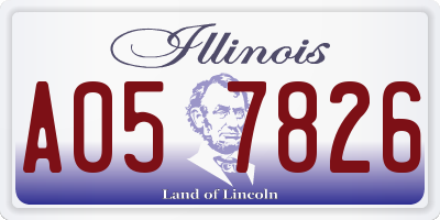 IL license plate A057826
