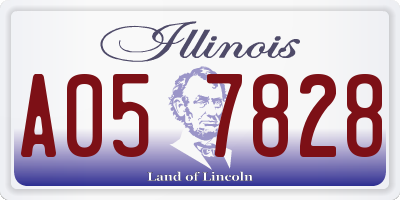 IL license plate A057828