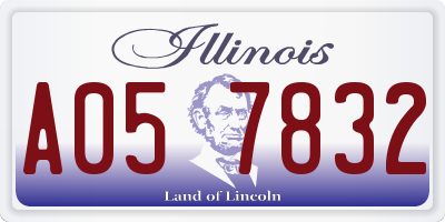 IL license plate A057832
