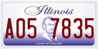 IL license plate A057835