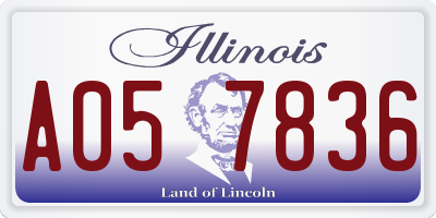 IL license plate A057836