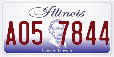 IL license plate A057844