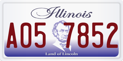 IL license plate A057852