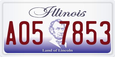 IL license plate A057853