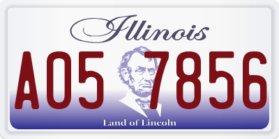 IL license plate A057856