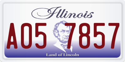 IL license plate A057857