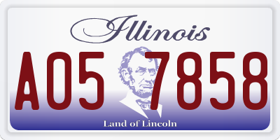 IL license plate A057858