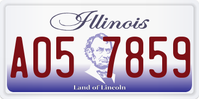 IL license plate A057859