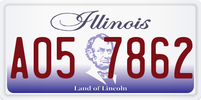 IL license plate A057862