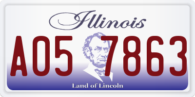 IL license plate A057863