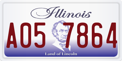 IL license plate A057864