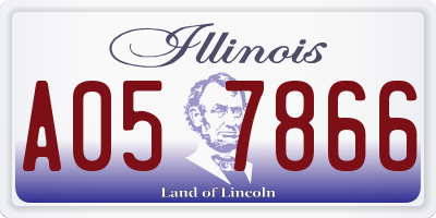 IL license plate A057866