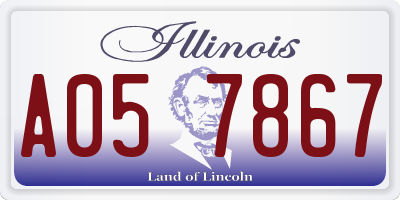 IL license plate A057867
