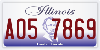 IL license plate A057869