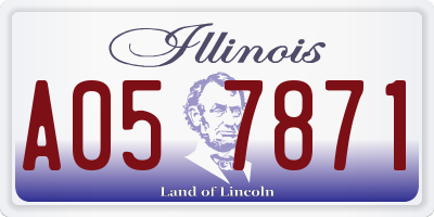 IL license plate A057871