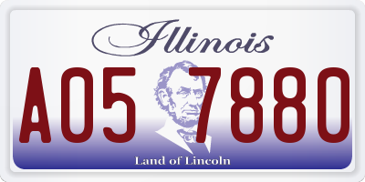 IL license plate A057880