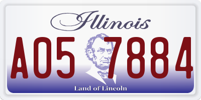 IL license plate A057884