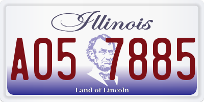 IL license plate A057885