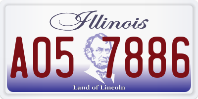IL license plate A057886
