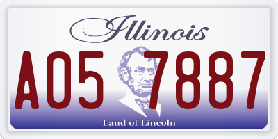 IL license plate A057887