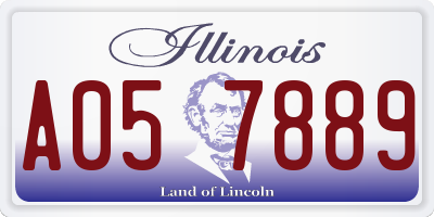 IL license plate A057889