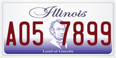IL license plate A057899