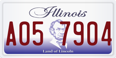 IL license plate A057904