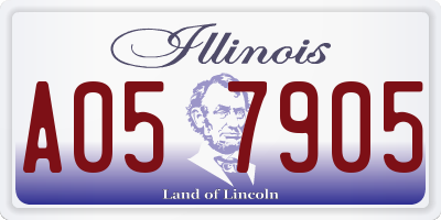 IL license plate A057905