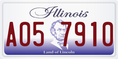 IL license plate A057910