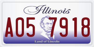 IL license plate A057918