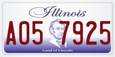 IL license plate A057925