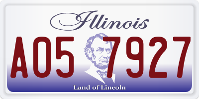 IL license plate A057927