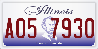 IL license plate A057930