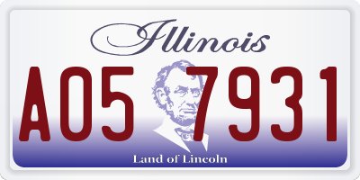 IL license plate A057931