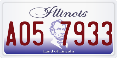 IL license plate A057933