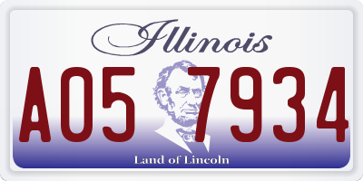 IL license plate A057934