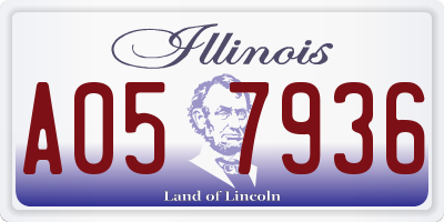 IL license plate A057936