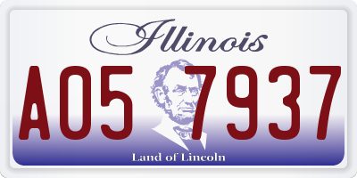 IL license plate A057937