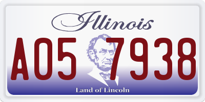 IL license plate A057938