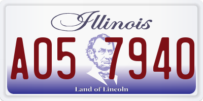 IL license plate A057940