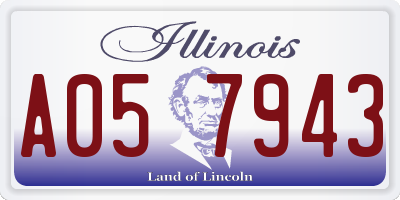IL license plate A057943