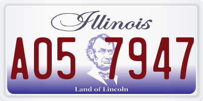 IL license plate A057947