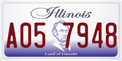 IL license plate A057948