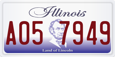 IL license plate A057949