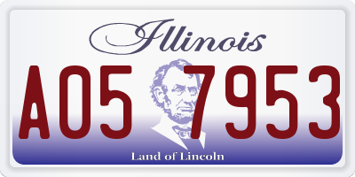 IL license plate A057953