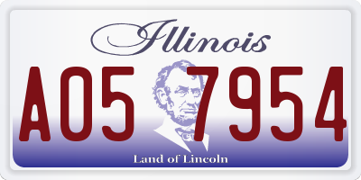 IL license plate A057954