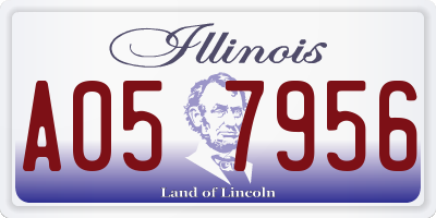 IL license plate A057956