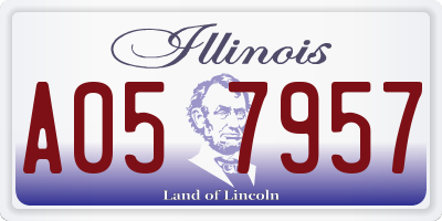 IL license plate A057957